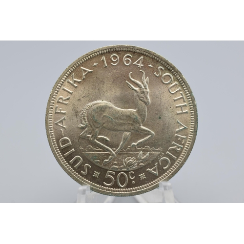 33 - Silver - South Africa - 50 Cents (1st Decimal Series)