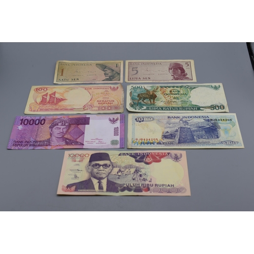 34 - Selection of 7 Indonesian Bank Notes