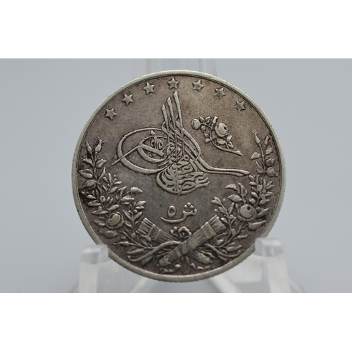 40 - Silver - Egypt - 20 Qirsh - 1891
