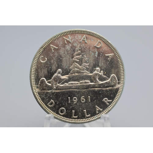 43 - Silver - Canada - 1 Dollar - Elizabeth II - 1961