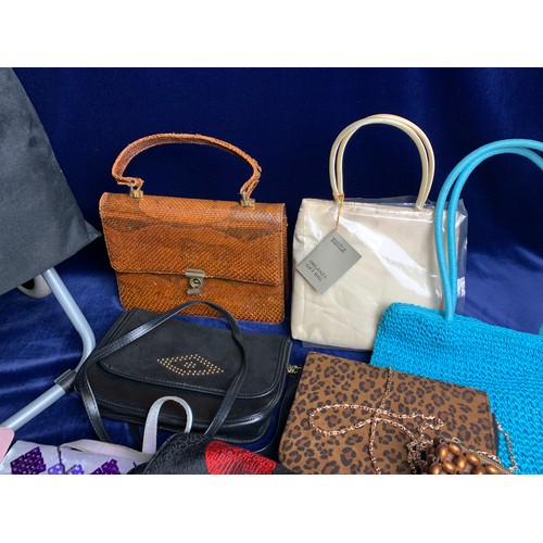 39 - Collection of Vintage and New Handbags and Bags inc. Wheeled Trolley Bag
