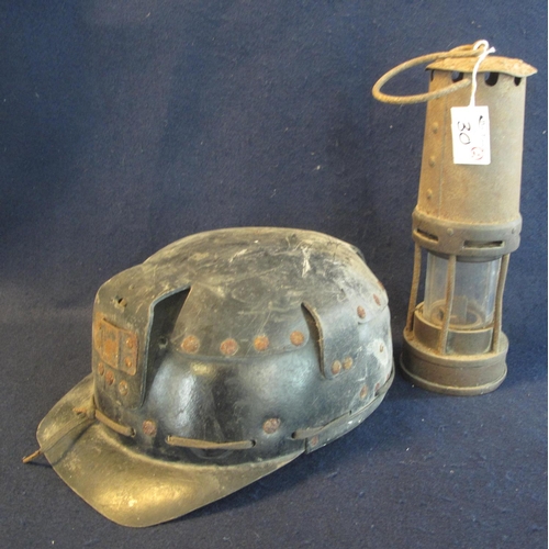 30 - Huwood light type hat, miner's safety helmet with hand written name 'Brynmor B Morris'. Size 7 1/2. ... 