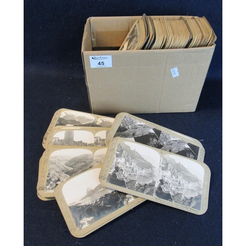45 - Collection of 19th century stereoscopic cards to include Egyptian scenes.
(B.P. 21% + VAT)