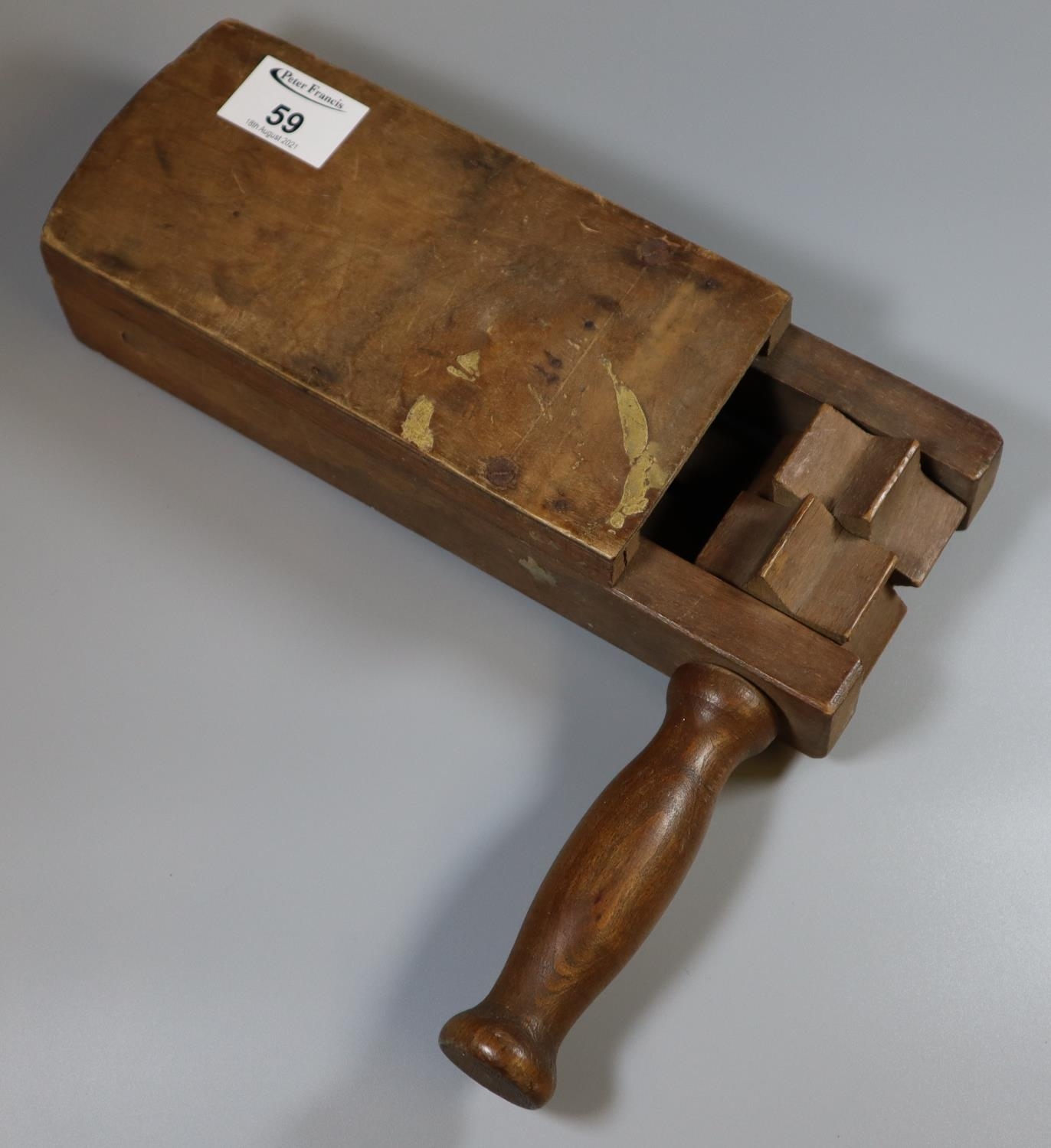 Vintage wooden football rattle. (B.P. 21 + VAT)