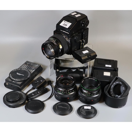 Zenza Bronica ETRS camera with lens, together with accessories including: other Zenza Bronica lenses, flash meter etc. 
(B.P. 21% + VAT)