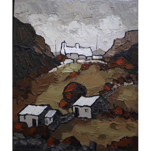 141 - Wilf Roberts (Welsh born 1941), 'Tan-y-Castell (IV) '09'. Signed, oils on canvas. 31 x 25.5cm approx... 