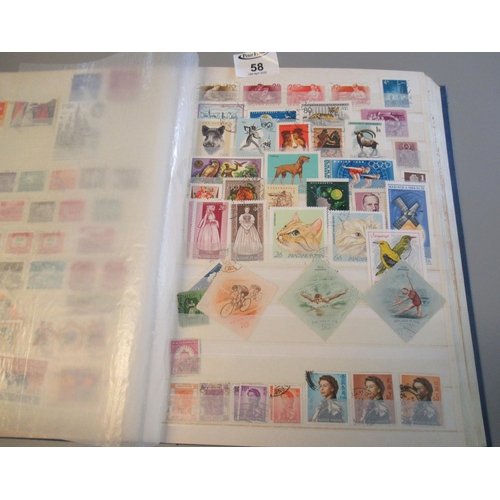 58 - All world collection in large, blue lighthouse stock book. 100's. 
(B.P. 21% + VAT)