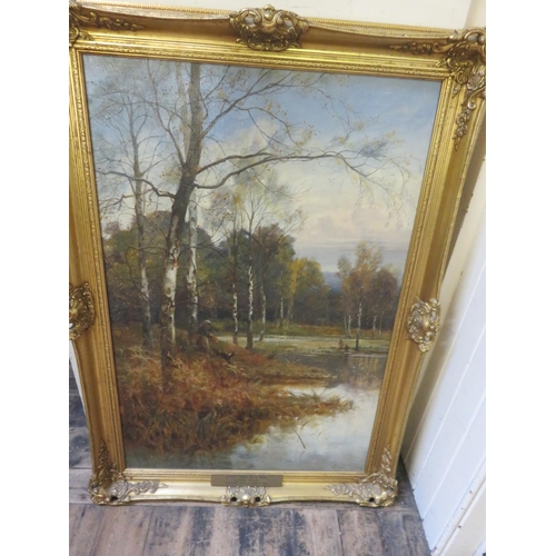 13 - Large Gilt Framed Oil Painting 