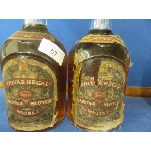 57 - Two Bottles of Chivas Regal Blended Scotch Whisky