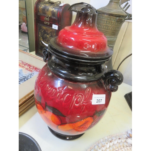 207 - Retro Rumtopf Lava Red Storage Jar