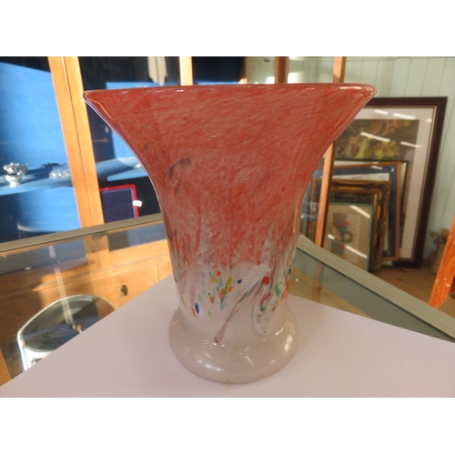 48 - Scottish Glass vase with Red Background