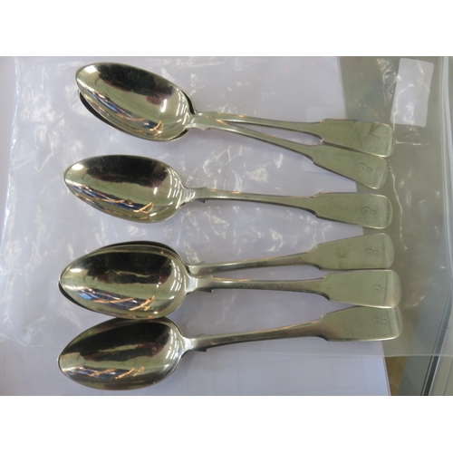 55 - Six Aberdeen Silver Dessert Spoons by Alexander Mollison circa 1834