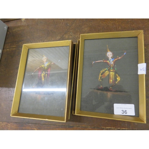 36 - Four Small Eastern Framed Pastel Drawings