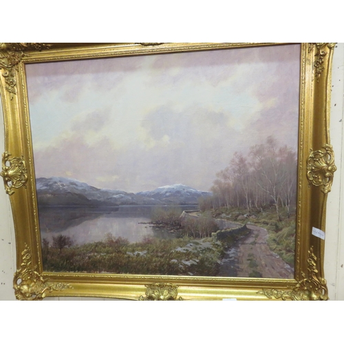 55 - Gilt Framed Oil Painting - Highland Landscape - Donald Shearer 24 x 29 inches