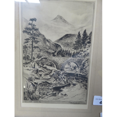 46 - Signed Framed Etching featuring 