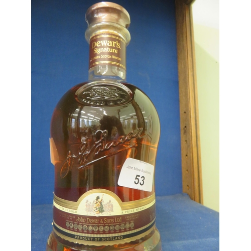 53 - Bottle of Dewars Signature Whisky