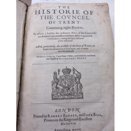 56 - The Historie of the Councel of Trent containing eight bookes, translated by Nathanael Brent, London ... 