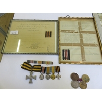 Russian Cross of St George Medal, Miniature Medal Group and Certificates