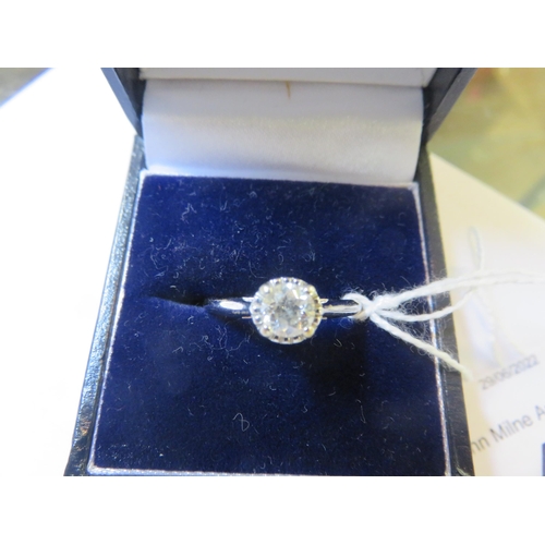 44 - 18ct White Gold Solitaire Diamond Ring