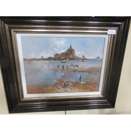 25 - Two Framed Oil Paintings - Beach Scenes - Signed