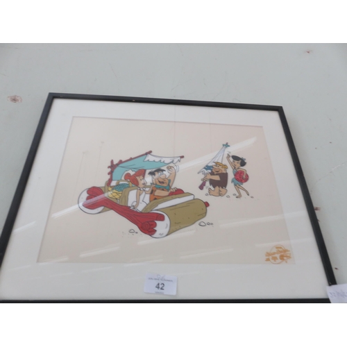 42 - Limited Edition 'Flintstones' Framed Print