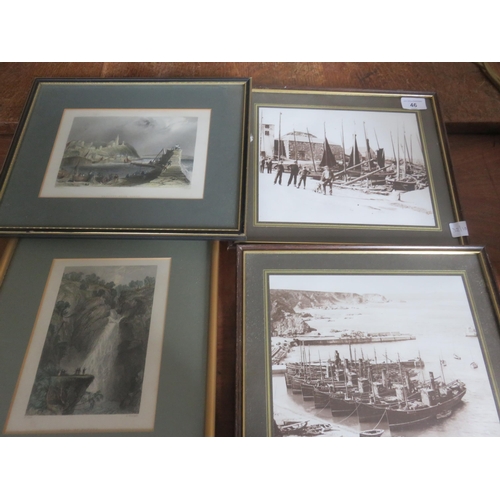 46 - Six coloured Engravings - Scottish Scenes - and Two Photographs