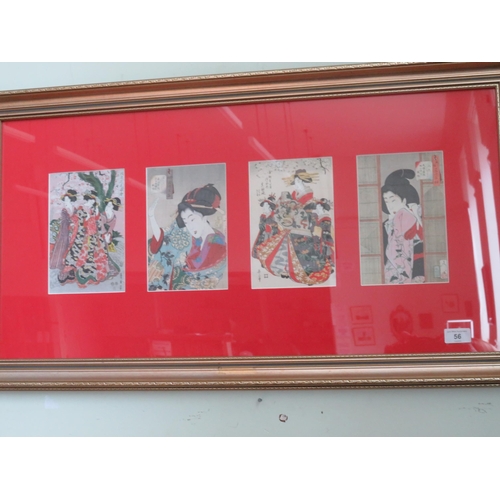 56 - Set of Four Prints of Geishas