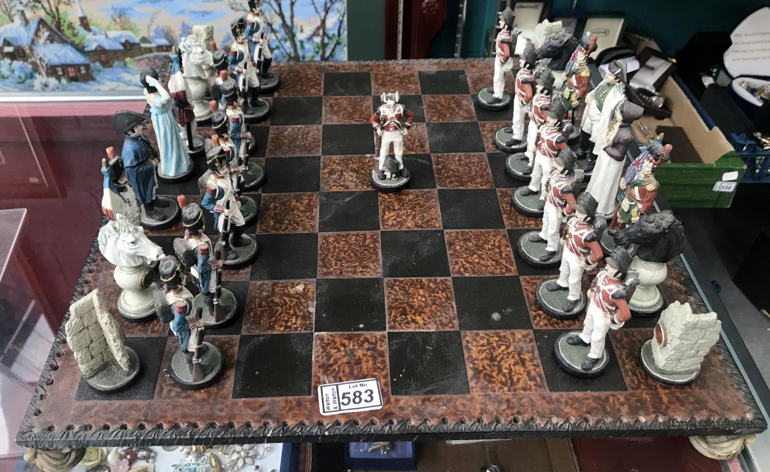 Military themed chess set