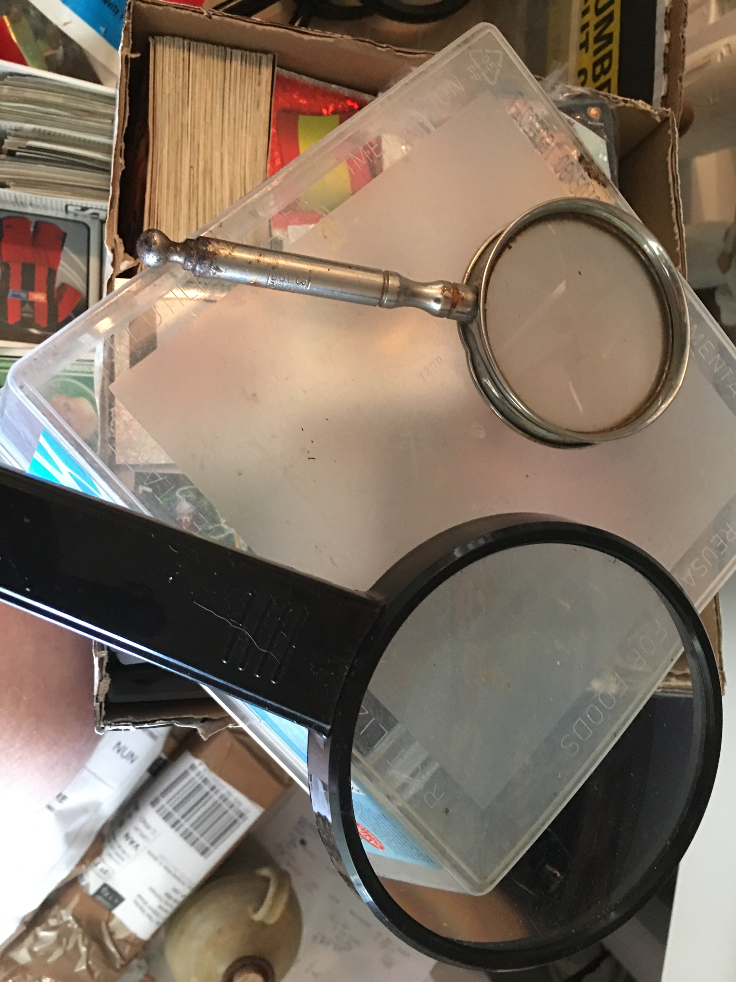 LOT OF TWO MAGNIFYING GLASSES