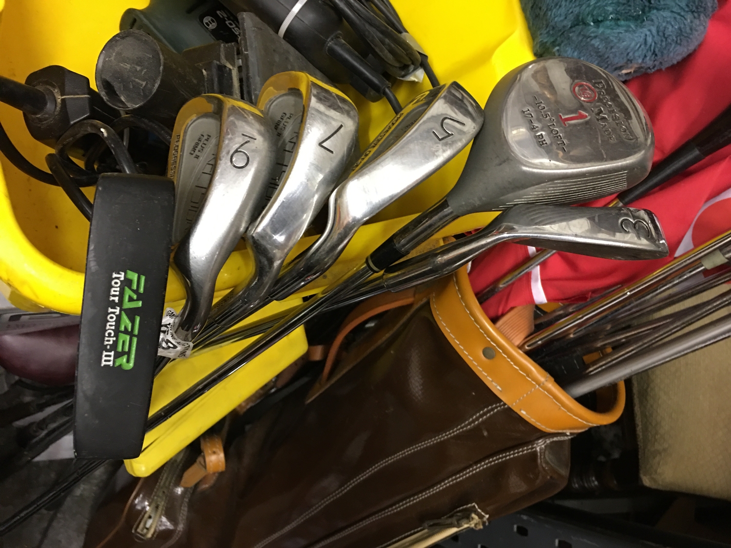 GOOD HALF SET OF PRECISION GOLF CLUBS METAL DRIVER 3,5,7,9, AND FAZER
