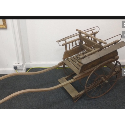 FANTASTIC ANTIQUE VICTORIAN ROYAL MAIL POSTMAN'S HAND CART 71Inches long 32inches high and 24inches