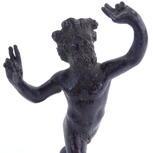 21 - A 19th century bronze Satyr figure, height 13.5cm