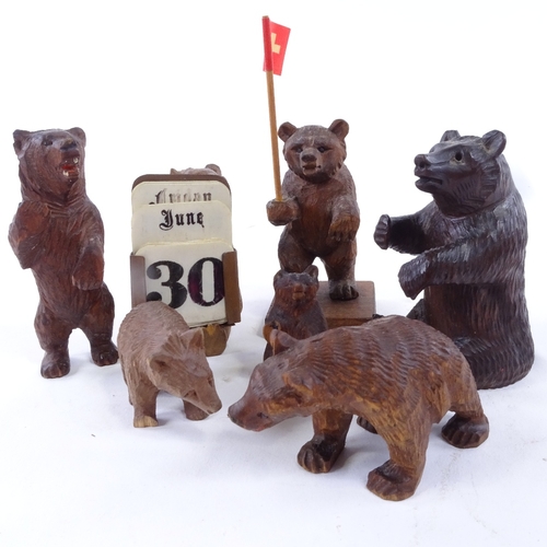 52 - A group of 19th/20th century Black Forest bears, tallest figure 8cm. (7)