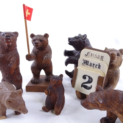 52 - A group of 19th/20th century Black Forest bears, tallest figure 8cm. (7)
