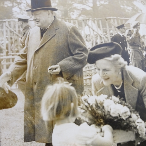 17 - An original Second World War Period photograph of Sir Winston Churchill and Clementine Churchill at ... 