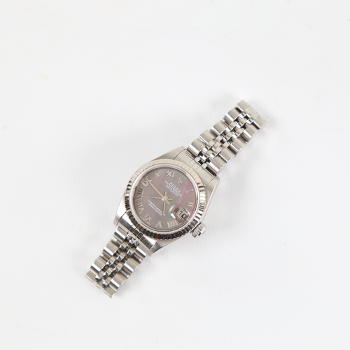 1004 - ROLEX - a lady's stainless steel Oyster Perpetual Datejust automatic wristwatch, ref. 79174, circa 2... 