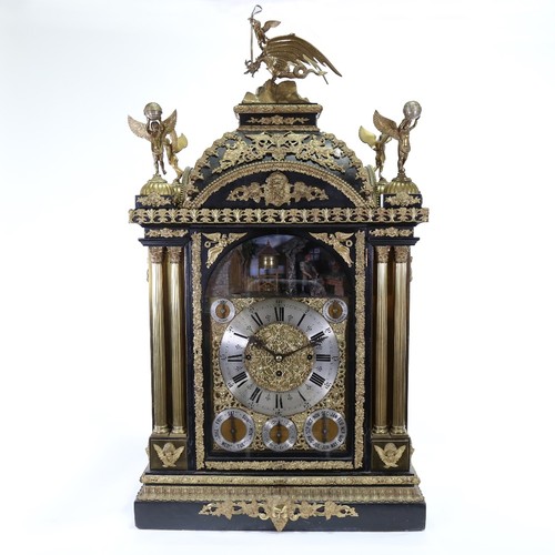 1002 - A spectacular 19th century quarter chiming English Exhibition table clock with automata, circa 1870/... 