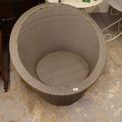 A rattan effect garden tub chair Barnebys