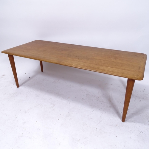 2036 - PETER HVIDT & ORLA MOLGAARD-NIELSEN for France & Son, a 1960s' model FD156 teak coffee table, with m... 