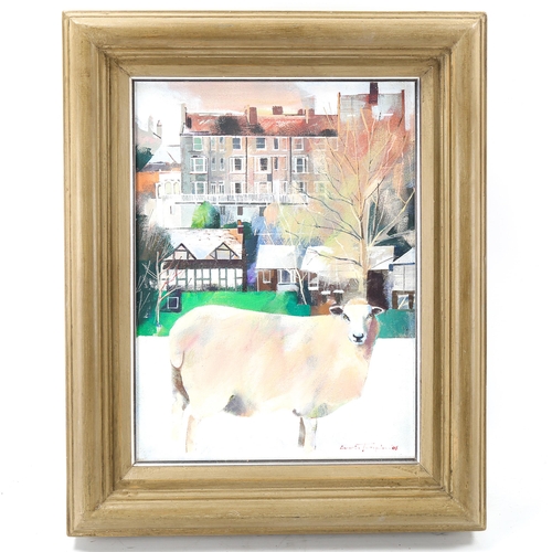 1534 - Louis Turpin (Born 1947), oil on canvas, Town Ewe, signed and dated 2006, 40cm x 30cm, framed, prove... 