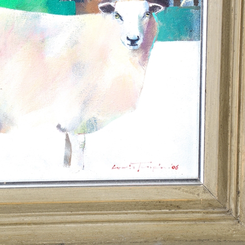 1534 - Louis Turpin (Born 1947), oil on canvas, Town Ewe, signed and dated 2006, 40cm x 30cm, framed, prove... 