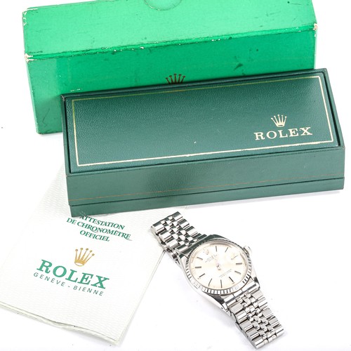 4 - ROLEX - a Vintage stainless steel Oyster Perpetual Datejust automatic bracelet watch, ref. 1603, cir... 