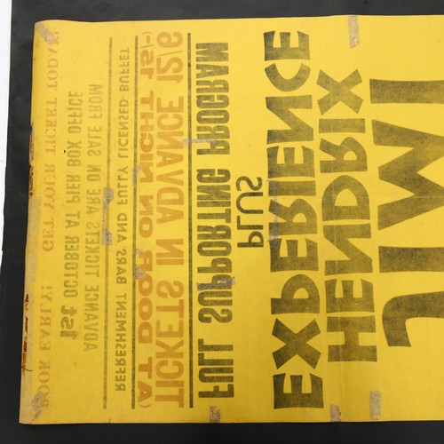 1026 - Jimi Hendrix Experience on Hastings Pier original advertising poster, Sunday 22nd October 1967, by H... 