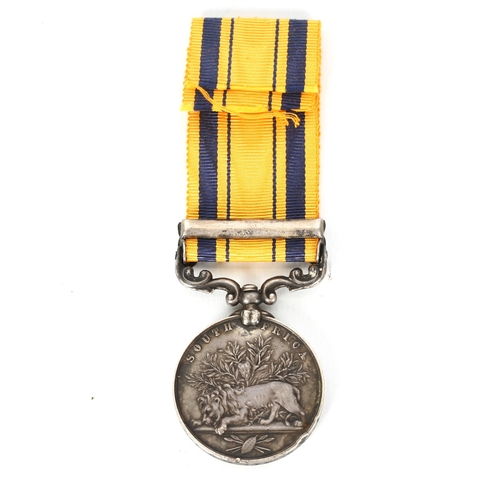 1401 - South Africa Campaign medal with 1877-8-9 bar, awarded to 1856 Pte Thomas Hicks, 1st Battalion 24th ... 