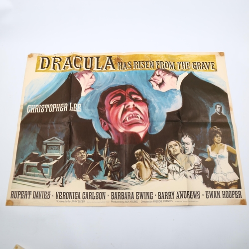 1005 - Dracula Has Risen From The Grave (1968) British Quad film poster, Hammer Film Production starring Ch... 