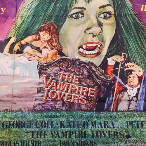 1006 - The Vampire Lovers (1970) British Quad film poster, starring Ingrid Pitt & Peter Cushing, Hammer Hor... 