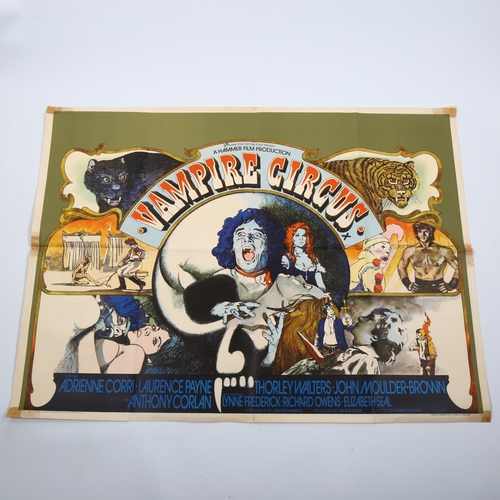 1007 - Vampire Circus (1972) British Quad film poster, for Hammer Horror Productions 30 x 40