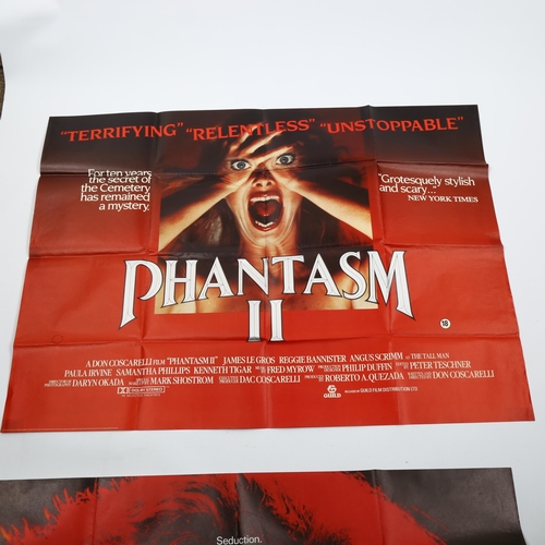 1011 - 2 British Quad horror film posters, Phantasm II starring Sigourney Weaver and The Unholy, 30 x 40