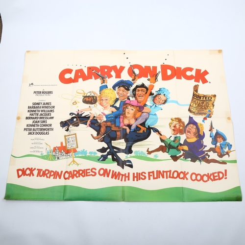 1016 - Carry On Dick (1973) British Quad film poster, artwork by Anraldo Putzu, 30 x 40
