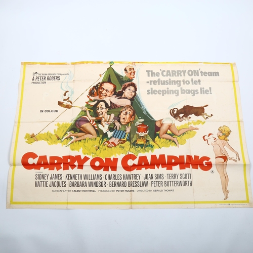 1017 - Carry on Camping (1969) British Quad film poster,  Fratini artwork, folded, 30 x 40
